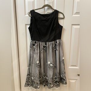 Elegant Black and White Kids Dress